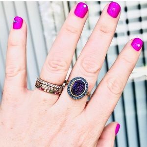 GORGEOUS Anthropologie Dara Ettinger Druzy Ring